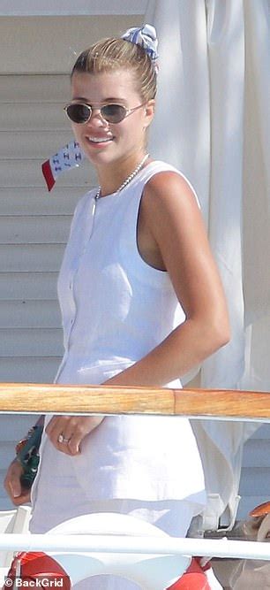 Sofia Richie Shows Off Her Incredible Figure In A Blue Polka Dot Bikini In The South Of France