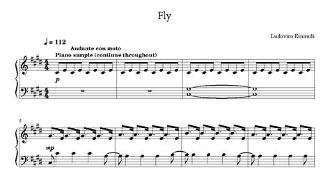 Fly Ludovico Einaudi Sheet Music Pianotify