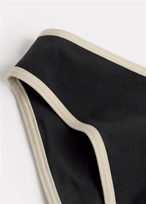 Totême Stripe edge bikini bottoms black REVERSIBLE