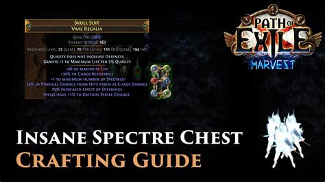 POE Harvest Insane 1 Spectre Chest Crafting Guide YouTube