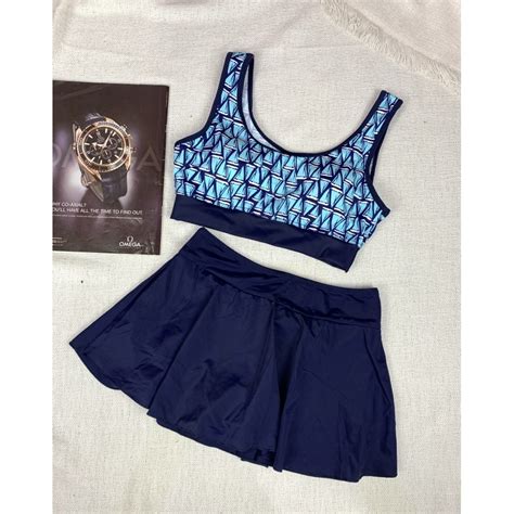 Jual Sports Bra Bikini With Skirt Bikini Set Swimwear Bikini Pantai Shopee Indonesia
