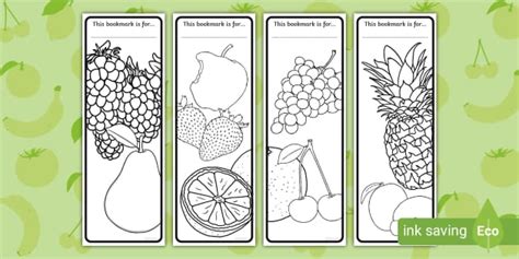 Free Fruit Bookmarks To Colour Lehrer Gemacht Twinkl