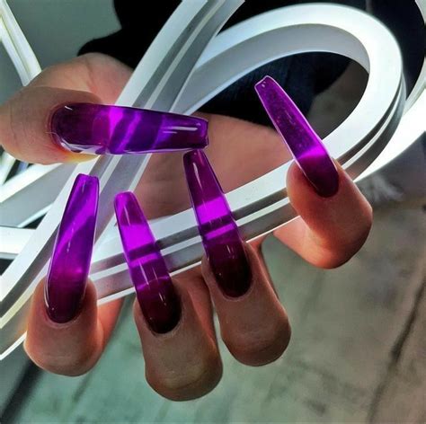 Pin By Olivia S Lifestyle On NAILS CLAWSS Purple Acrylic Nails