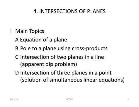 Solution Intersections Of Planes Studypool