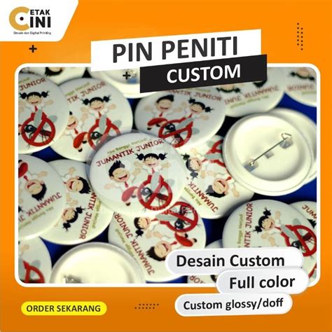 Jual Pin Peniti Bulat Custom Pin Cm Pin Cm Pin Cm