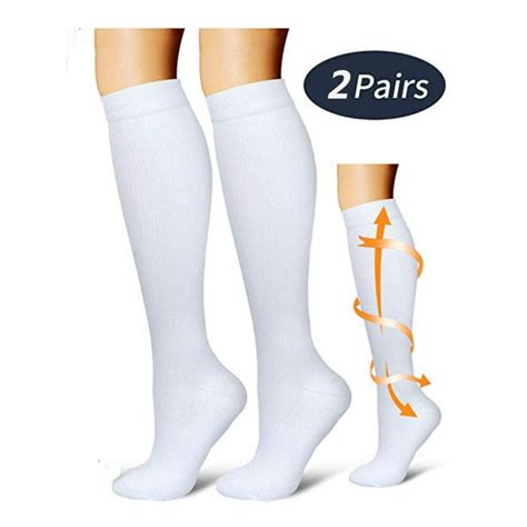 Sixtyshades 2 Pairs Graduated Compression Knee High Socks 10 20mmhg For Men And Women Best For