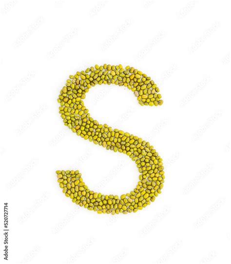 Capital Letter S Made From Mung Beans Green Mung Bean Font Alphabet