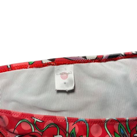 Y K Ed Hardy Bikini Bottom Y K Red Ed Hard Bikini Depop