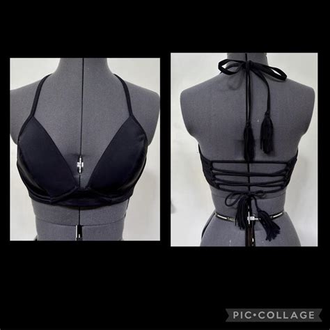 COCO RAVE Swimsuit Bikini Top Strappy Tassels Depop