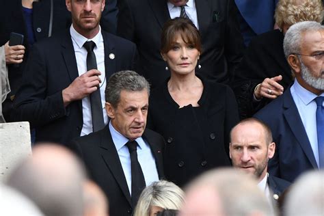 Photo Nicolas Sarkozy et son épouse Carla Bruni Obsèques de l