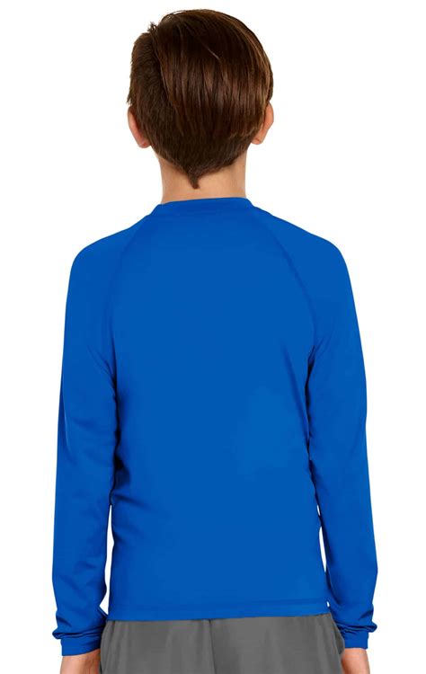 Girls Long Sleeve Rash Guard Royal Blue Wet Effect Inc