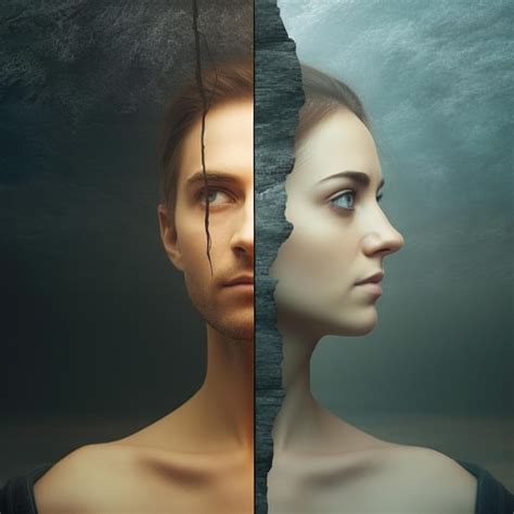 Premium Ai Image Portrait Of Person Half Man Half Woman Split In Half