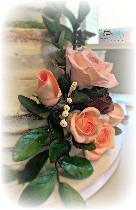 Semi Naked Wedding Cake Cake By Sweet Heaven Cakes CakesDecor