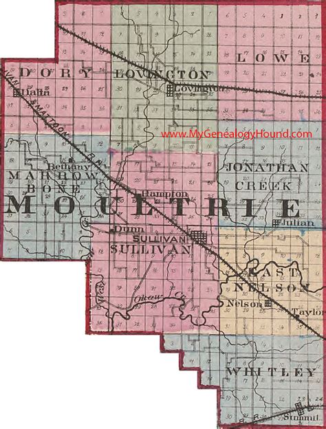 Moultrie County Illinois Map