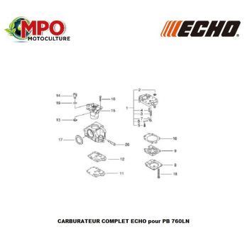 Carburateur Complet Echo Pb Ln Origine A