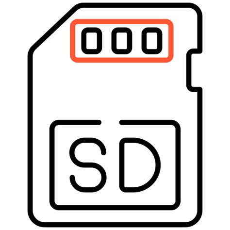 Sd card Generic color outline icon