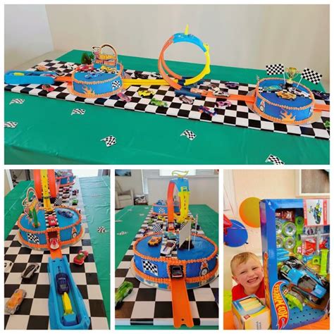 Hot Wheels Cake For Monster Trucks Birthday Party
