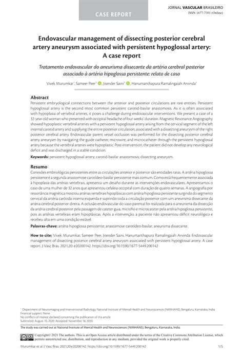 Endovascular Management Of Dissecting Posterior Cerebral Artery Docslib