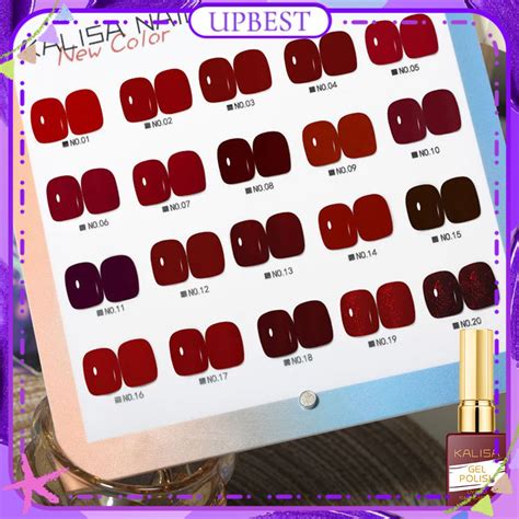 Kalisa ใหมป Red Series ยาทาเลบเจลเชอรรไวนแดง NUDE ส Fine Glitter Phototherapy กาวเลบ