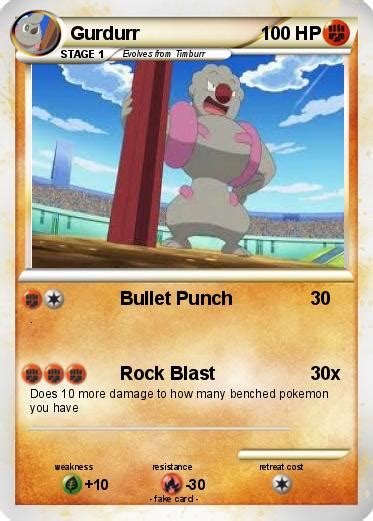 Pokémon Gurdurr 6 6 - Bullet Punch - My Pokemon Card