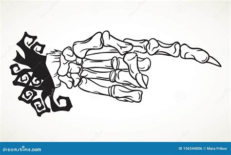 Skeleton Hand Pointing At You Clipart