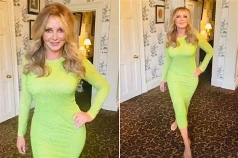 Carol Vorderman Branded MILF As She Pours Famous Figure Into Frontless Dress Daily Star