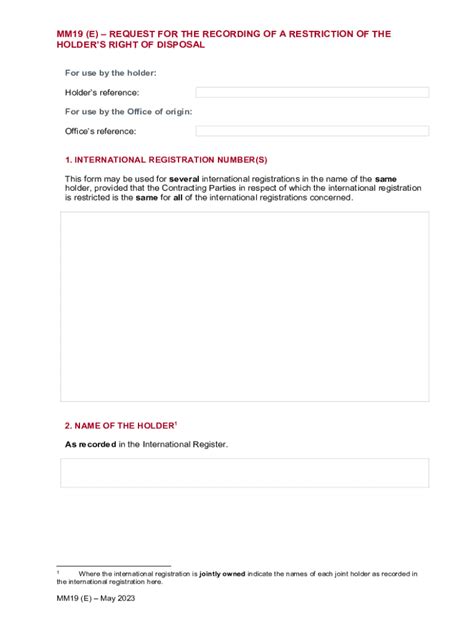 Fillable Online Form MM19 E Wipo Templates Fax Email Print PdfFiller