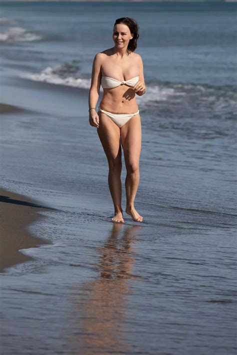 Chanelle Hayes Showcases Her St Weight Loss As She Hits The Beach In Strapless Bikini Ok
