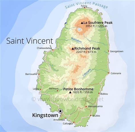 St Vincent Map Of Caribbean Oklahoma Rivers Map Explore The States