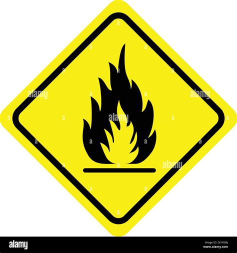 Flammable Warning Sign Stock Vector Images Alamy