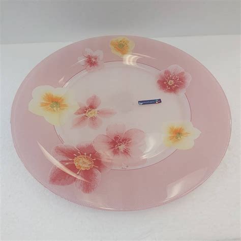 Luminarc 25cm Dinner Plate Poeme Rose. Brand New. - Etsy