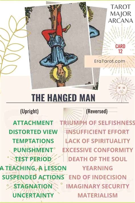 The Hanged Man Meaning Reversed Yes And No Love Life Eratarot