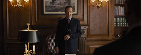 Gareth Mallory The Double Breasted Navy Chalk Stripe Suit In Skyfall Bond Suits