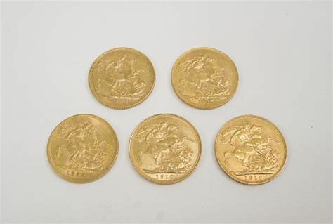 5 British Gold Sovereigns Sold At Auction On 31st December Bidsquare