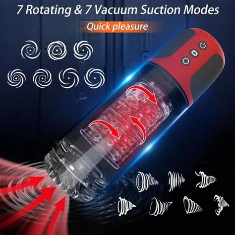ESVOW Sex Toys Masturbateur Masculin Automatique Avec 7 Modes De Succion Et 7 Modes De Rotation