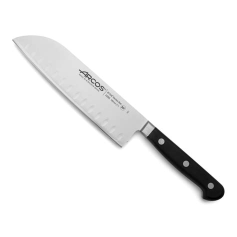 Cuchillo Santoku Acero Inoxidable Forjado Nitrum Mm Mango Negro