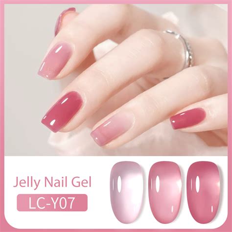 Lilycute Dark Brown Gel Nail Polish Pink Nude Jelly Color Nail