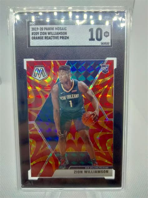 Zion Williamson Panini Mosaic Reactive Orange Gem Mint Ebay