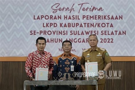 Hasil Pemeriksaan Lkpd Tahun Anggaran Luwu Raih Opini Wtp Ke