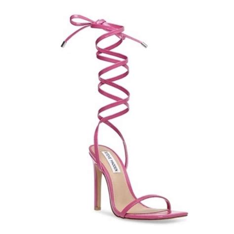 Hot Pink Steve Madden Wrap Up Heels The Heel Itself Depop