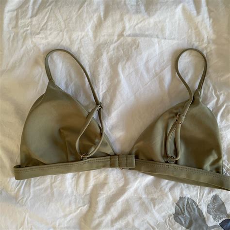 Gorgeous Olive Green Bikini Top Fits Sizes Depop