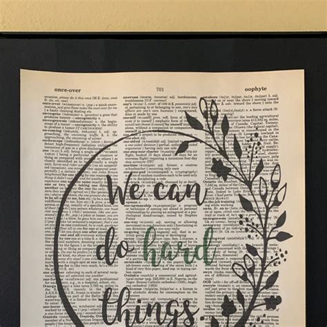 We Can Do Hard Things Glennon Doyle Quote Literary Gift Etsy