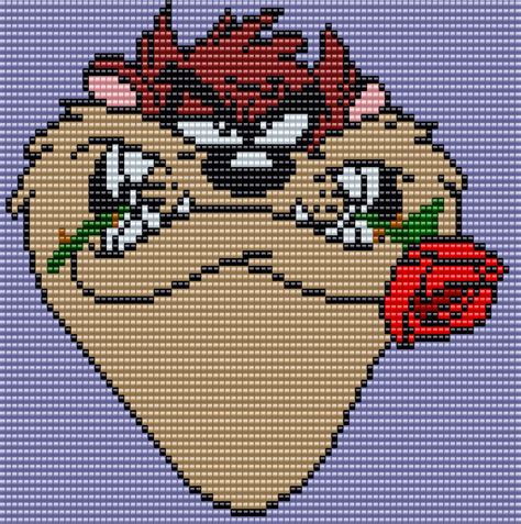 Taz With A Rose Hedgehog Cross Stitch Cross Stitch Fairy Crochet