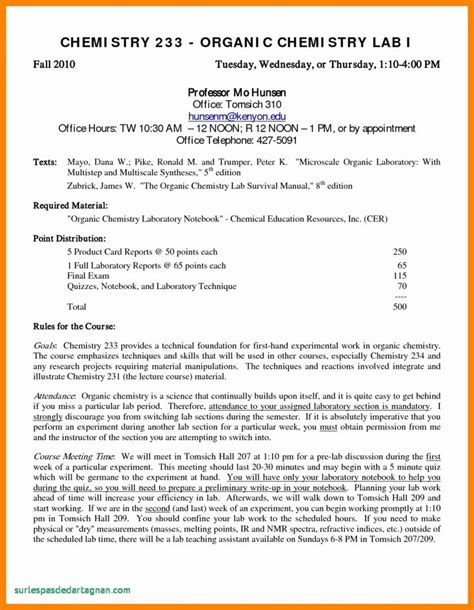 Chemistry Lab Report Template New Lab Report Example Chemistry