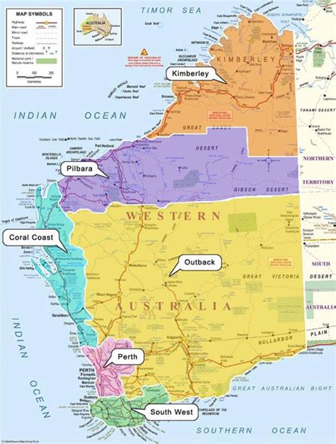 Western Australia Map | Map of Western Australia Western Australia Map ...