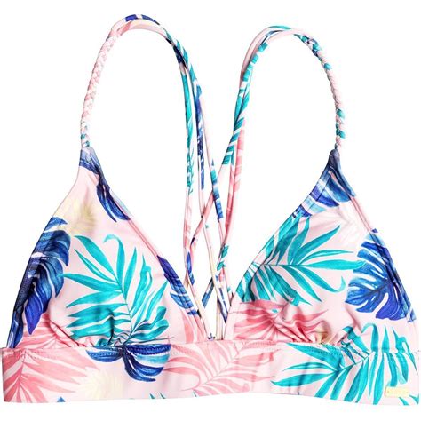 Roxy Strappy Fixed Triangle Bikini Top Women S Clothing