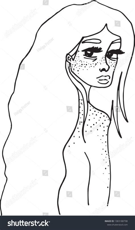 Black White Hand Drawn Illustration Naked Stock Vector Royalty Free Shutterstock