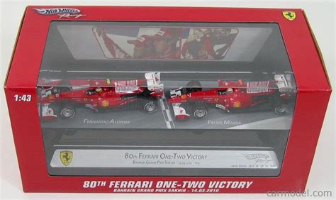 MATTEL HOT WHEELS V7423 Echelle 1 43 FERRARI SET 2X F1 F10 N 7 N 8 1st 2nd GP BAHRAIN 2010 F