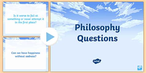 Philosophy Questions PowerPoint Teacher Made Twinkl