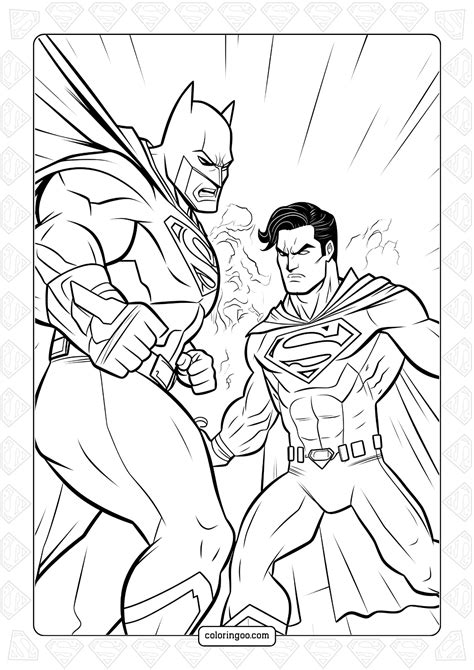 Superman And Batman Coloring Page